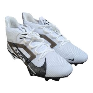 Nike Alpha Menace 4 Elite Wide Football Cleats HF5107–101 White Mens Size 13.5